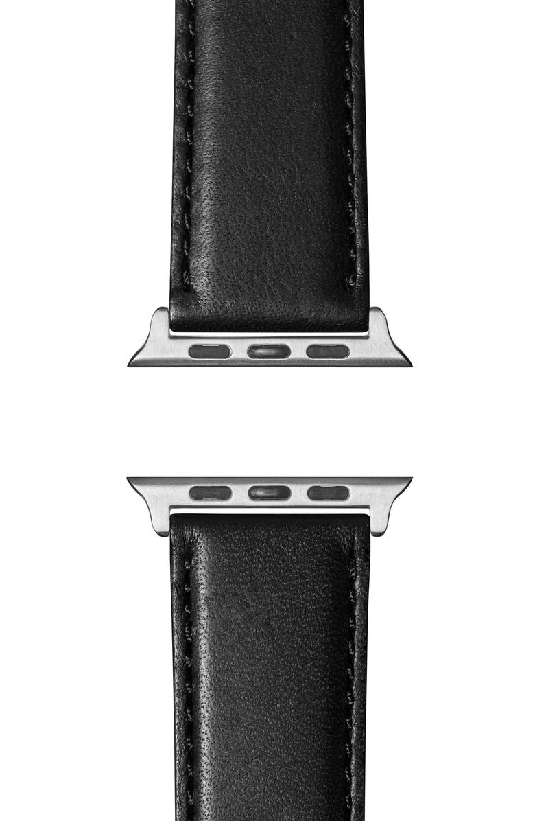 Shinola Rail Road Leather 17mm Apple Watch<sup>®</sup> Watchband, Alternate, color,