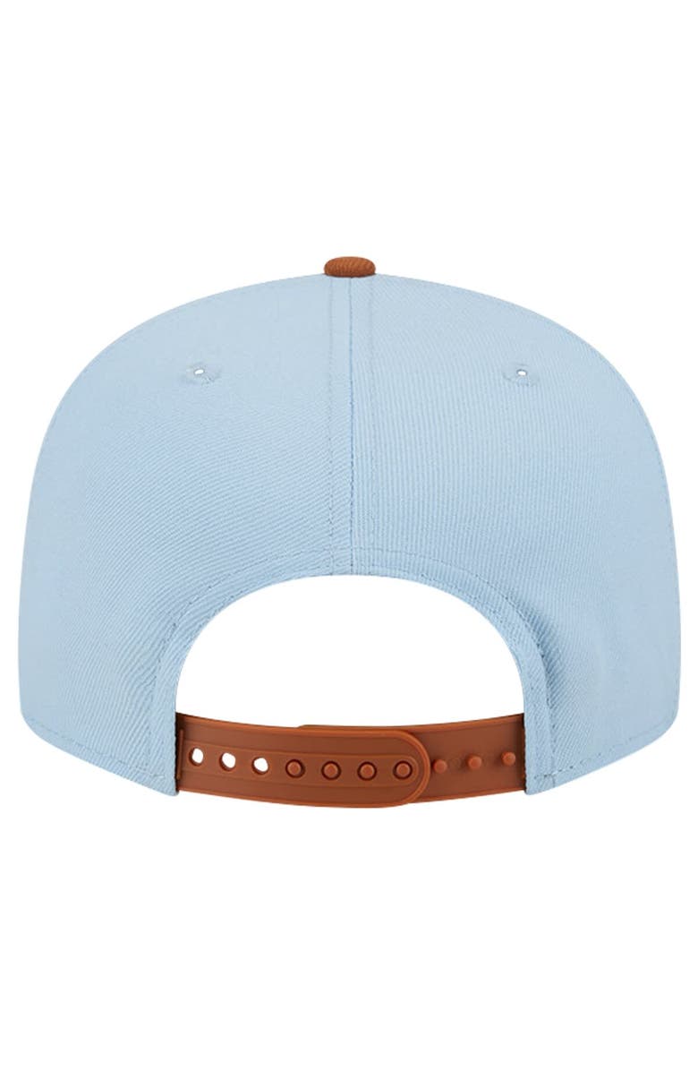 New Era Men's New Era Light Blue/Brown Washington Wizards 2-Tone Color Pack 9FIFTY Snapback Hat, Alternate, color,