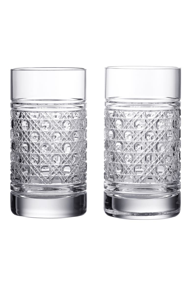 Opulence Set of 2 Lead Crystal Highball Glasses, Main, color, NO COLOR