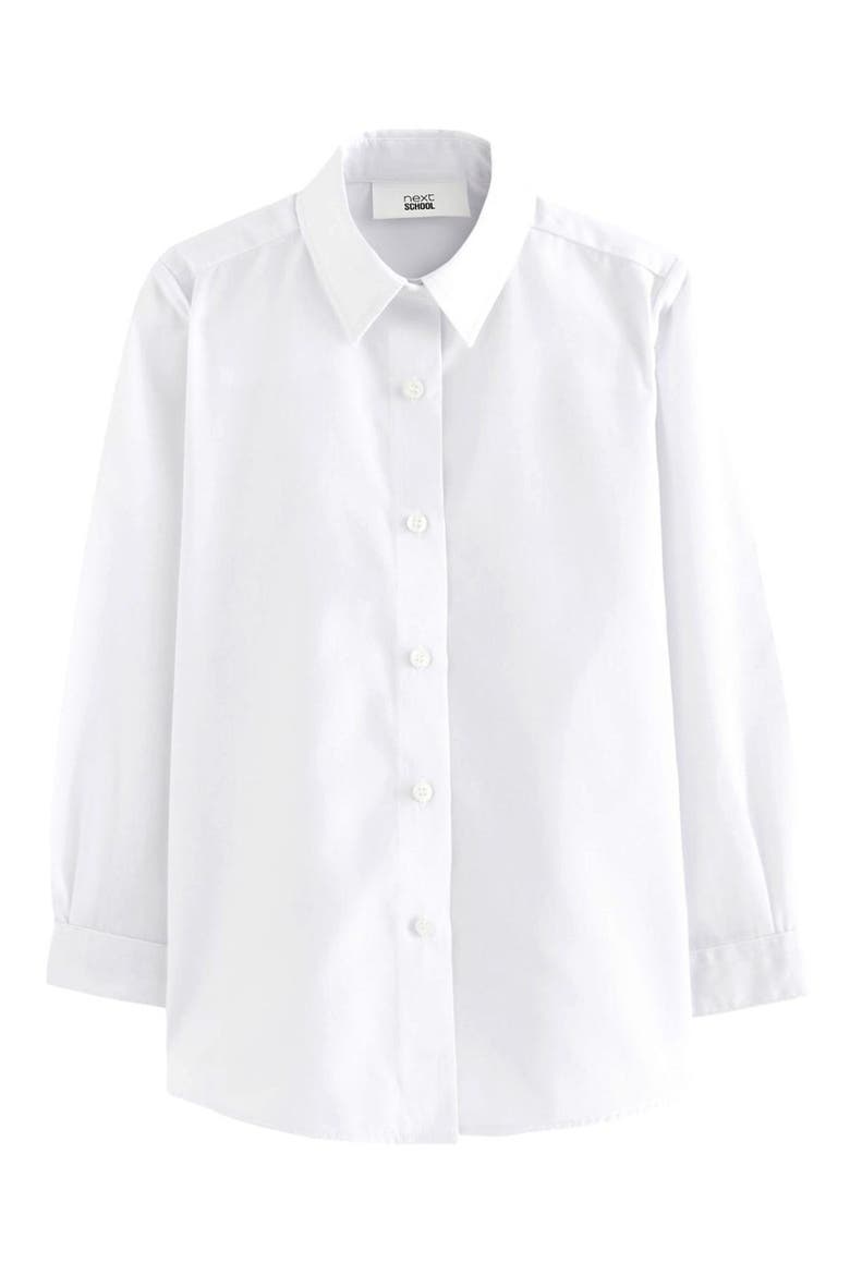Kids' 5-Pack Slim Fit Button-Up Shirts, Alternate, color, WHITE