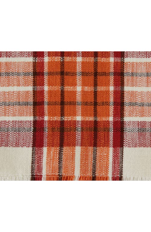 Design Imports Pumpkin Spice Plaid Table Runner In Multi