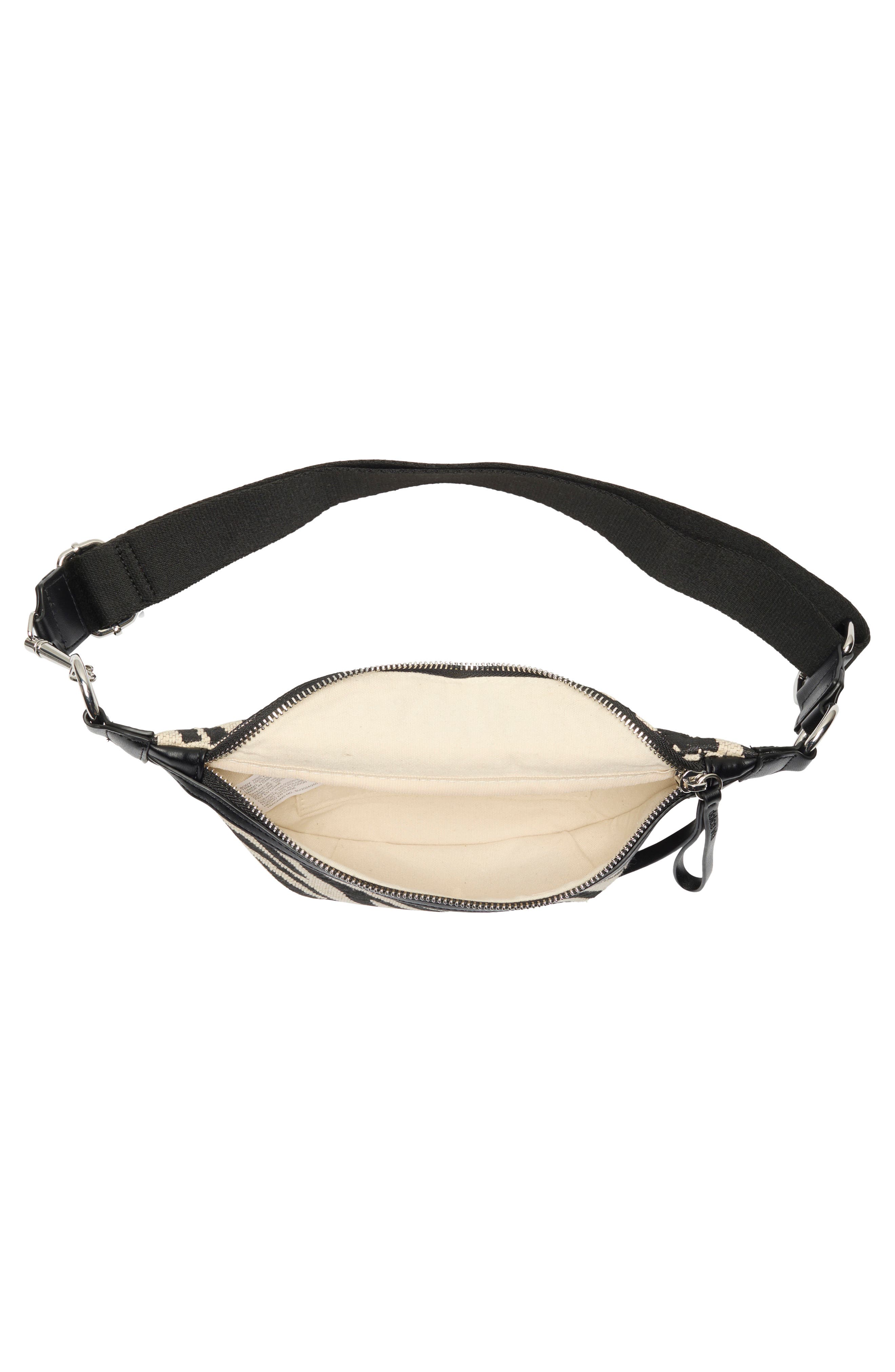 Fabric Belt Bag, Alternate, color, BLACK