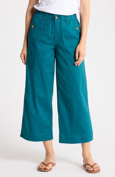 Wide Leg Ankle Crop Pants