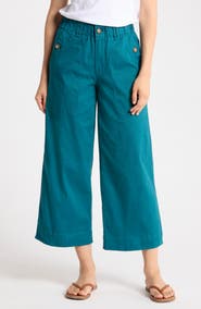 Democracy Wide Leg Ankle Crop Pants