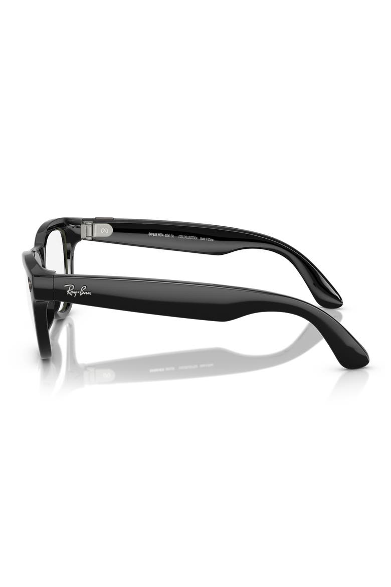 Meta Skyler 52mm Cat Eye Polarized Transitions® AI Glasses, Alternate, color, SHINY BLACK AMETHYST