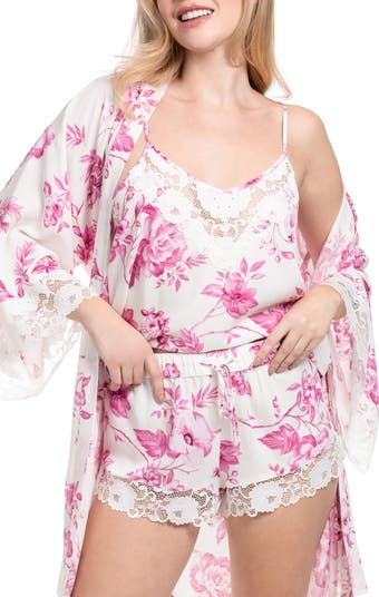 Days of Summer Lace Trim Satin Short Pajamas