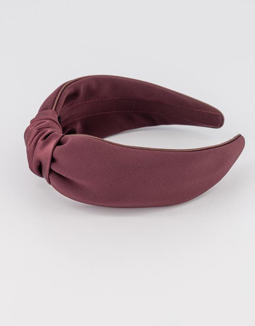 Alexandre De Paris Douceur Satin Headband In Brown