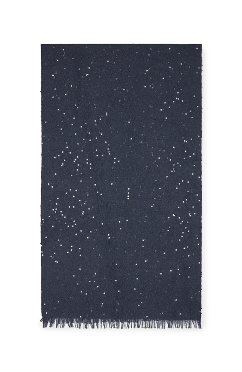 Brunello Cucinelli Stud Detailing Scarf In Blue