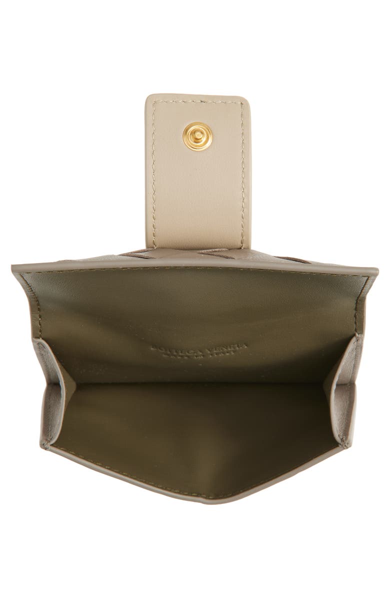 Bottega Veneta Small Tag Intrecciato Leather Bifold Wallet, Alternate, color, 2823 Limes/ Ecru/ Cypr-G