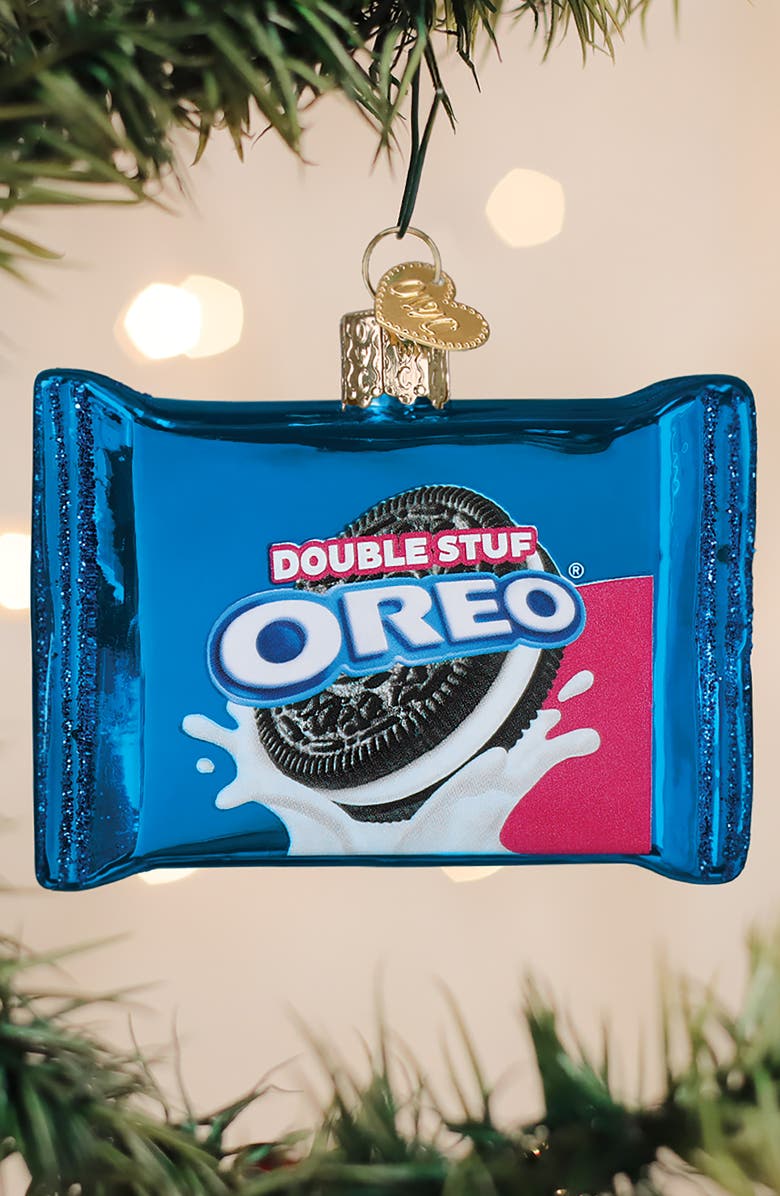 Old World Christmas Oreo Double Stuff Cookies Glass Ornament, Alternate, color, Blue/Pink