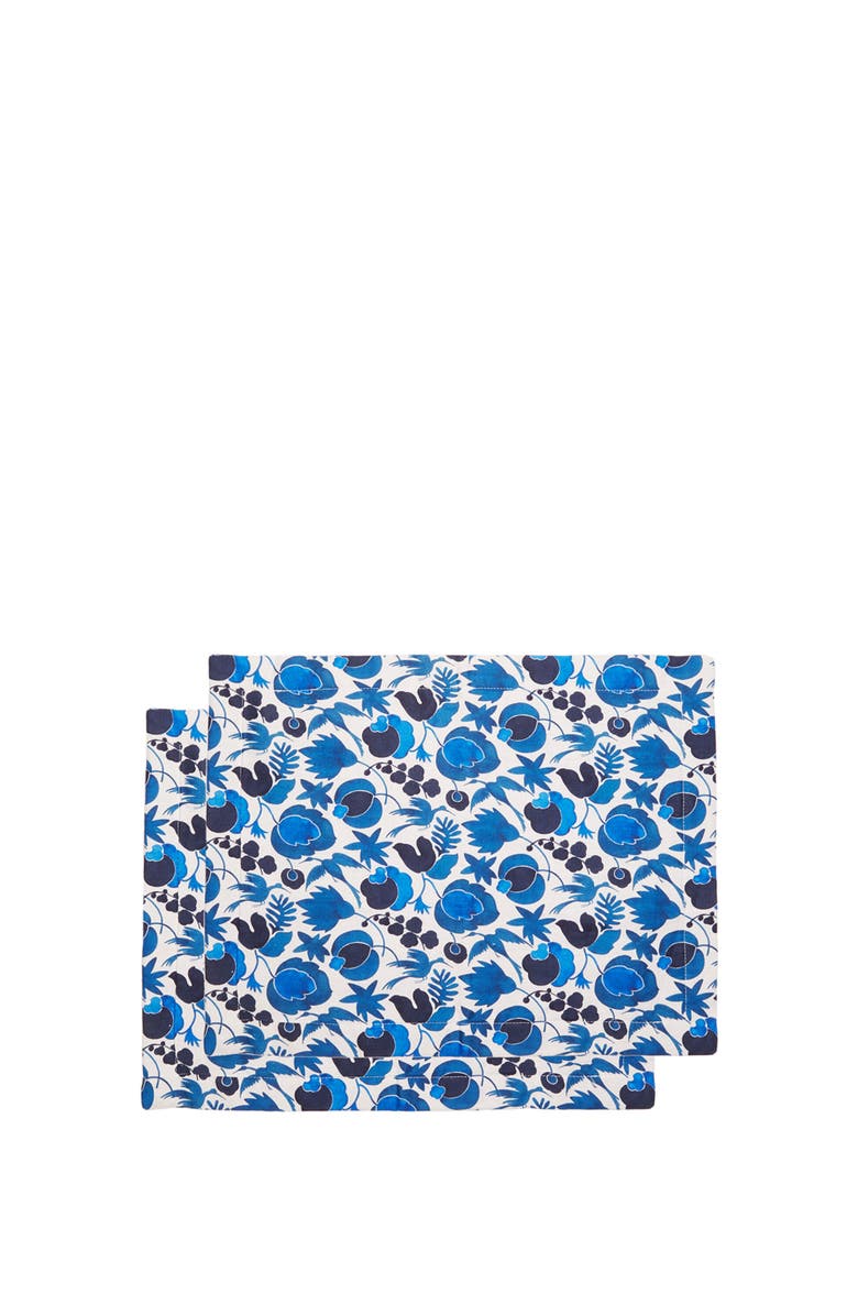 La DoubleJ Placemats Set Of 2, Alternate, color, Wildbird Small Blue