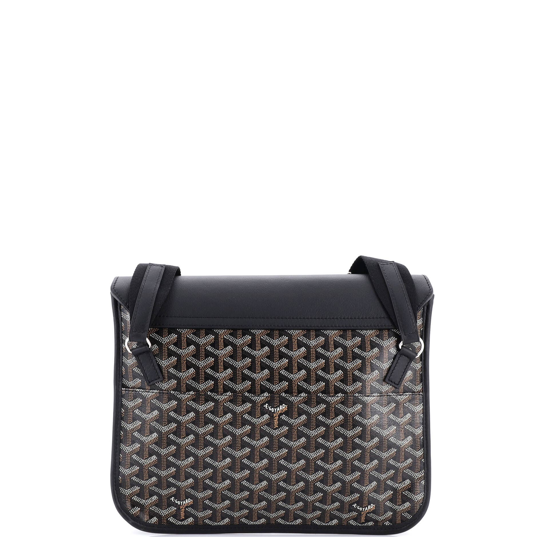 Pre-Owned Goyard Coursier Messenger Bag Coated Canvas and Leather, Alternate, color, Black