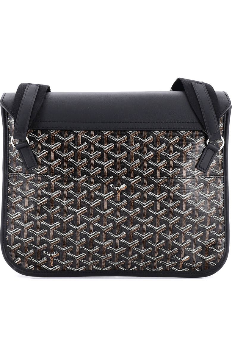 Pre-Owned Goyard Coursier Messenger Bag Coated Canvas and Leather, Alternate, color, Black