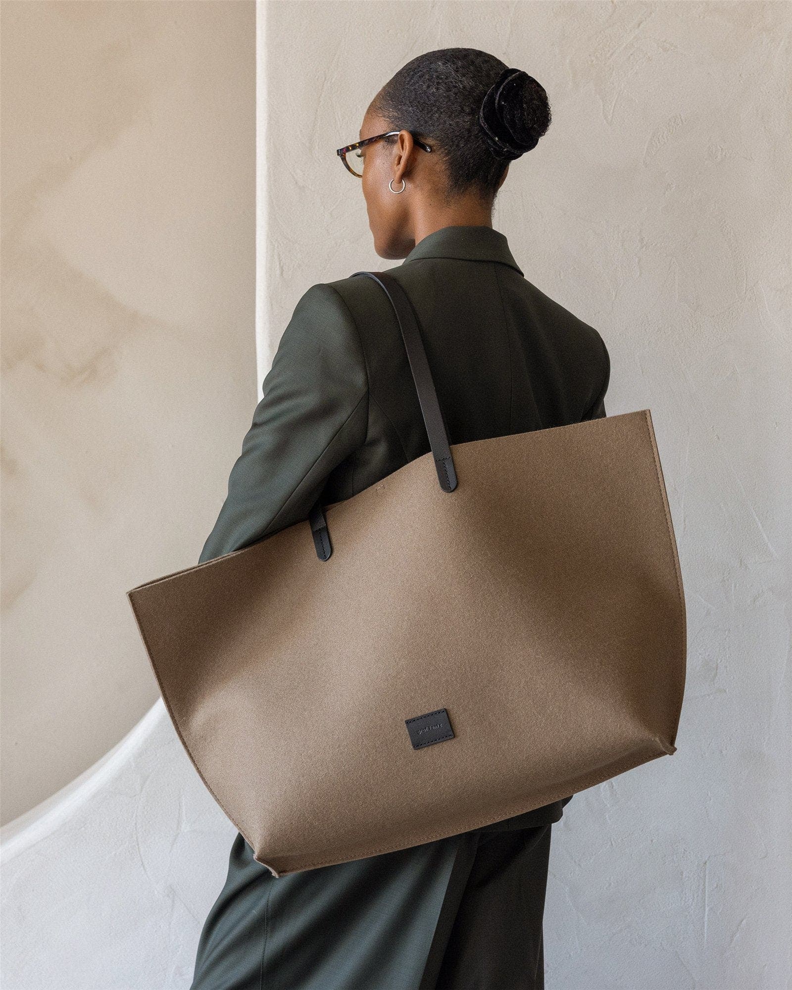 Graf Lantz Hana Merino Wool Boat Bag, Alternate, color, Cumin