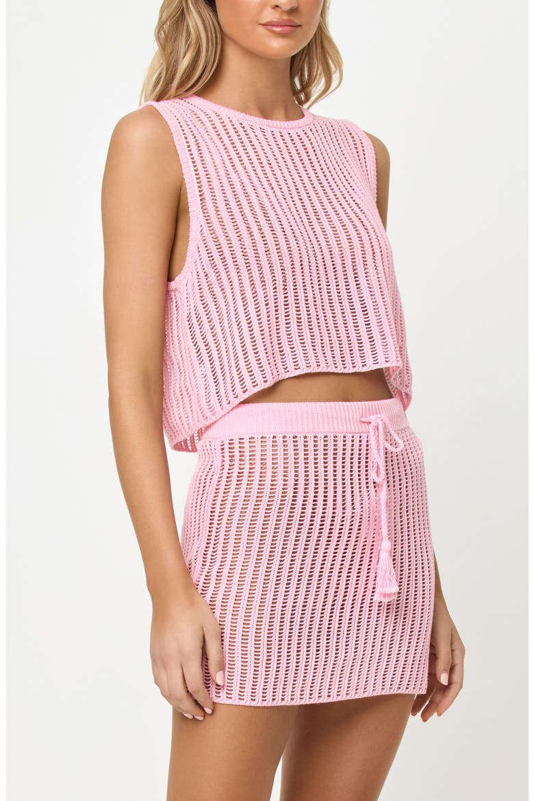 Sander Open Stitch Cover-Up Tank, Alternate, color, ROSEWATER