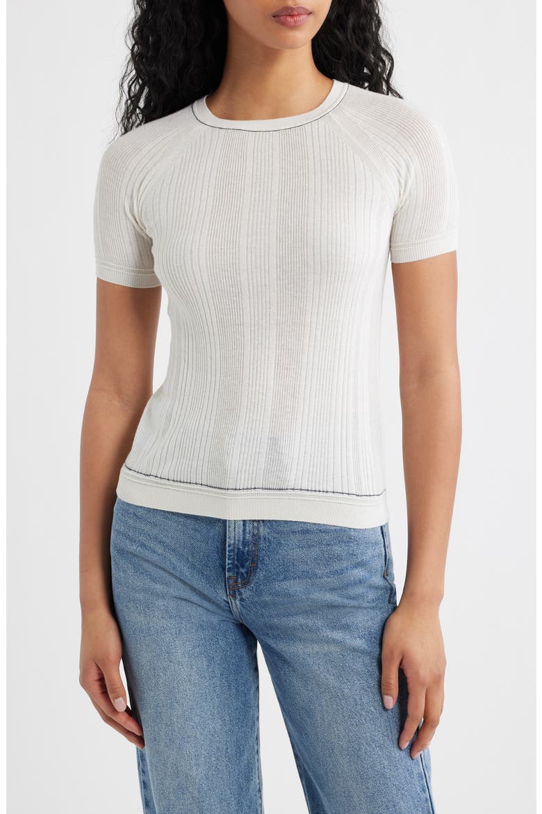 Teresa Rib T-Shirt, Main, color, IVORY