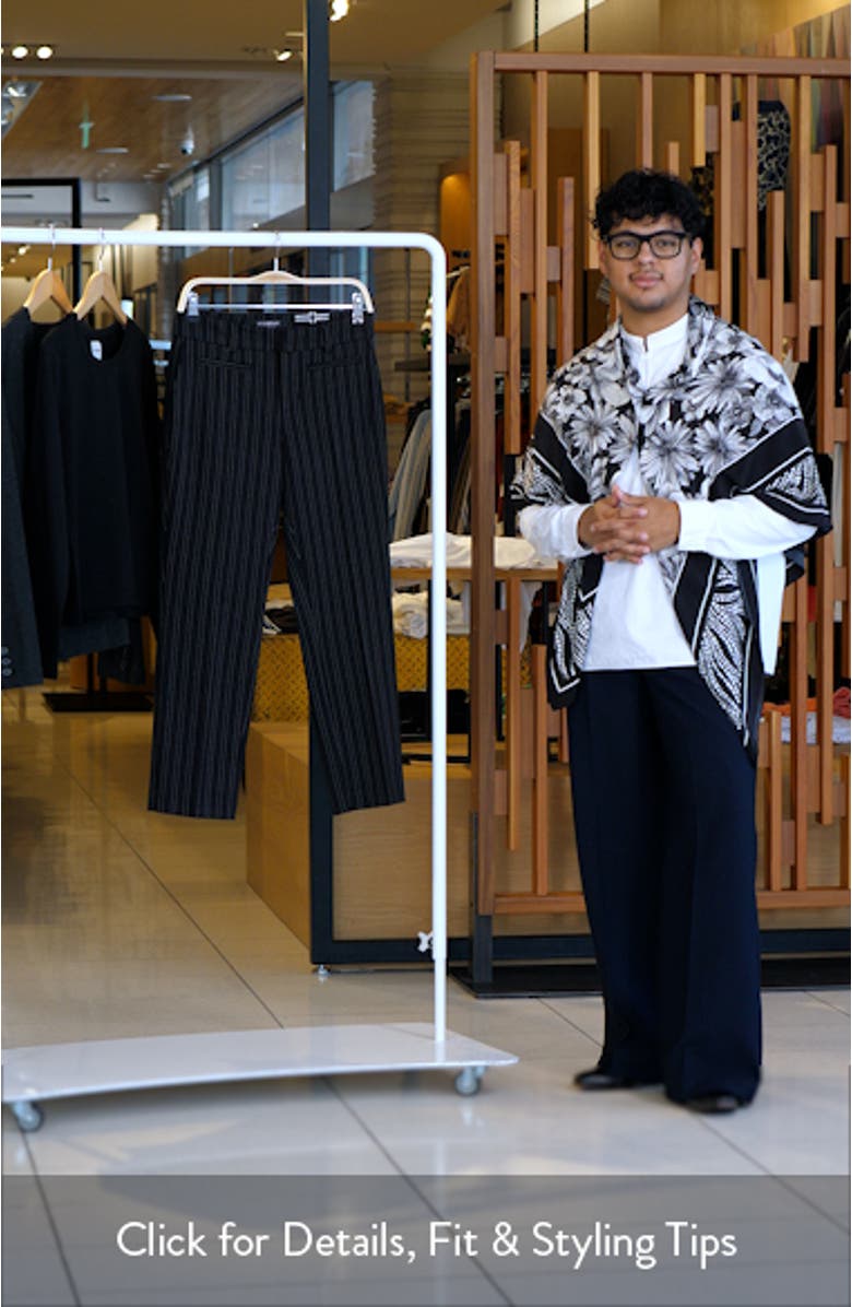Holly Stripe Welt Pocket Straight Leg Pants, sales video thumbnail