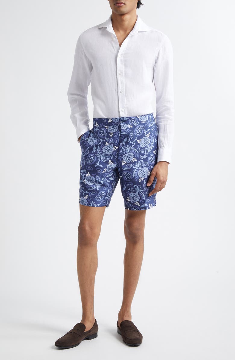 Ralph Lauren Purple Label Basket Weave Linen Button-Up Shirt, Alternate, color, White