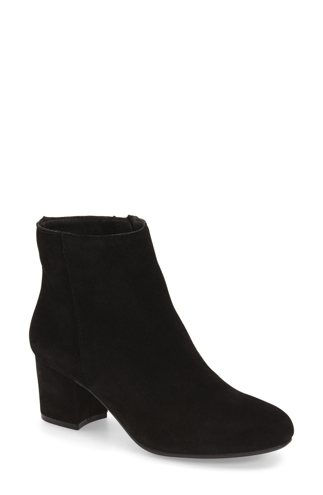 Holster Bootie, Main, color, BLACK SUEDE