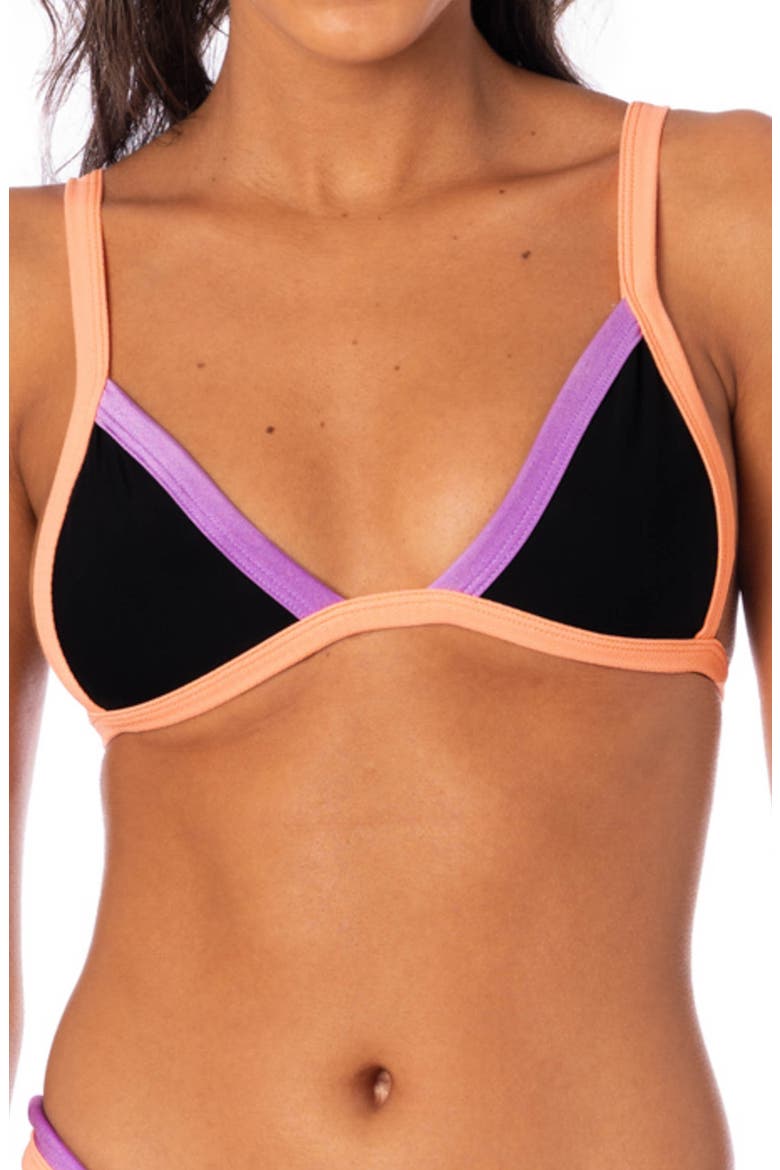 Noir Black Rewind Reversible Bikini Top, Main, color, BLACK