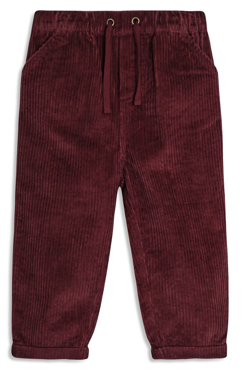 JOJO MAMAN BEBE Cotton Corduroy Joggers, Main, color, Burgundy