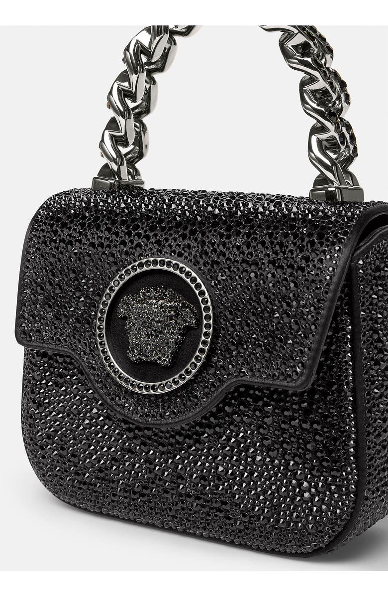 Versace Mini Crystal La Medusa Handbag, Alternate, color,