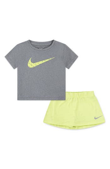 Nike Kids' Swoosh Motion Graphic T-shirt & Mesh Scooter Skort Set