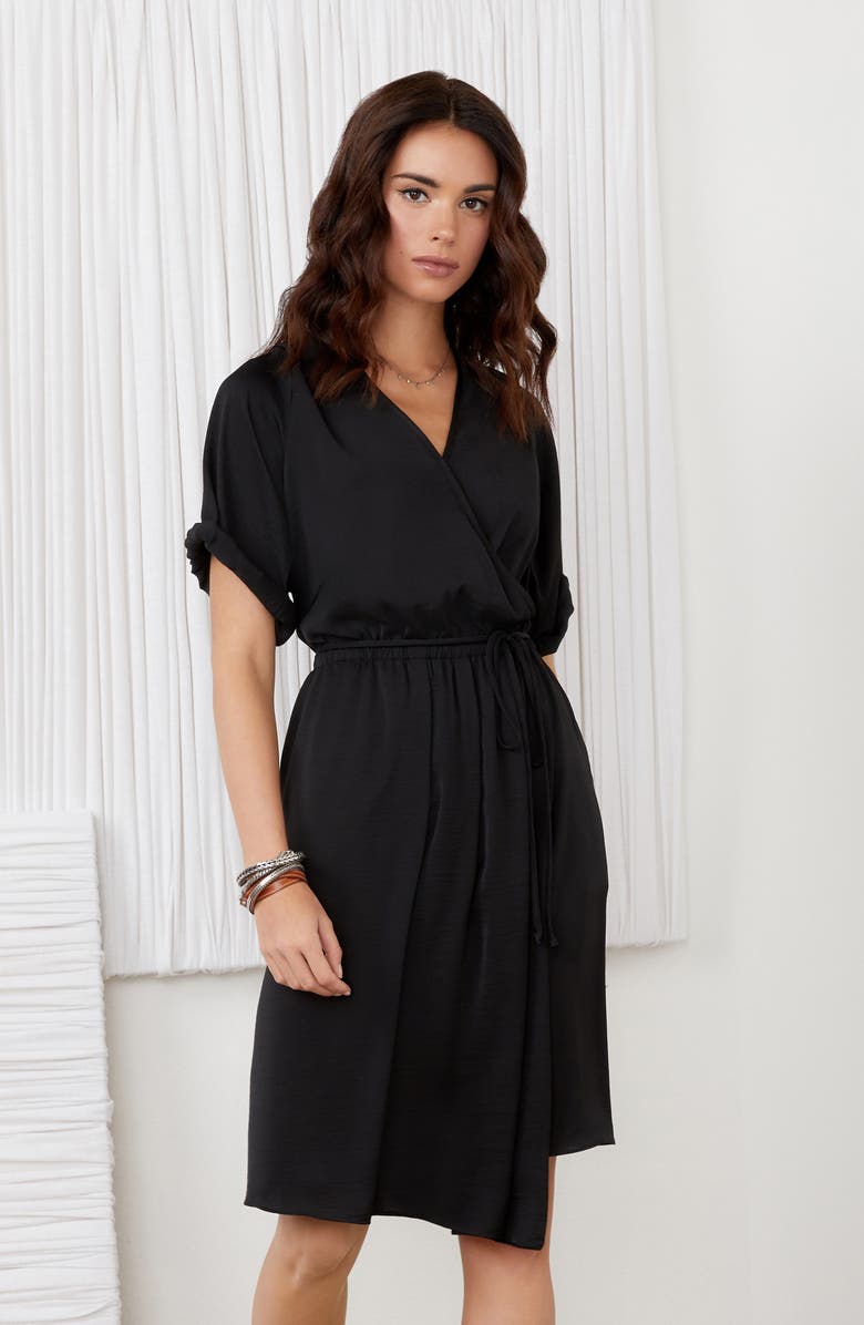 Karen Kane Faux Wrap Dress, Alternate, color, 