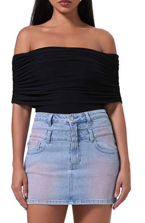 Women's Black Off the Shoulder Tops | Nordstrom Women's Black Off the Shoulder Tops | Nordstrom