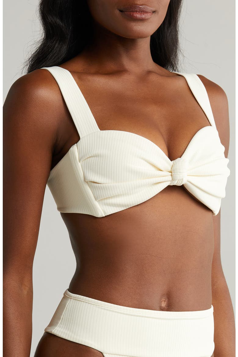Hayden Knotted Rib Bikini Top, Alternate, color, CREAM RIB