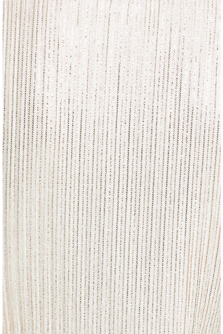 Catrino Metallic Stripe Fitted Tee, Alternate, color, IVORY