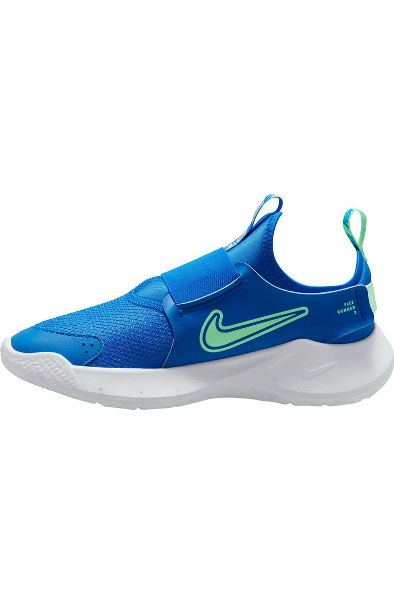 Nike Flex Runner 3 Slip-On Shoe, Alternate, color, Photo Blue/ Vapor Green