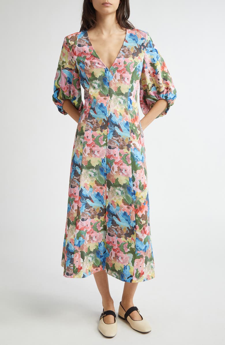 Stine Goya Floral Midi Dress, Main, color,