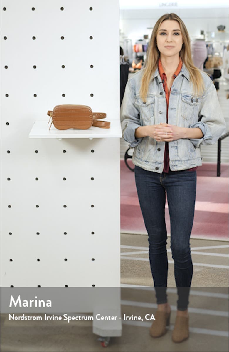 Coda Croc Embossed Leather Belt Bag, sales video thumbnail