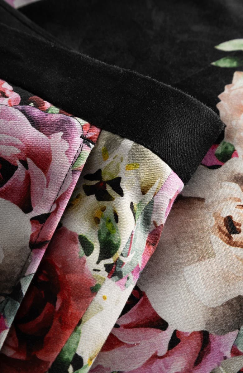 Twisted Tailor Ikeda Slim Fit Black Floral Suit Trousers, Alternate, color,