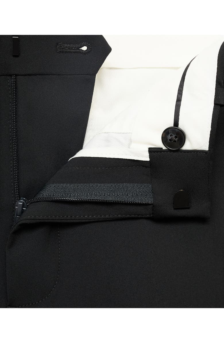 MANGO Slim Fit Flat Front Pants, Alternate, color, Black