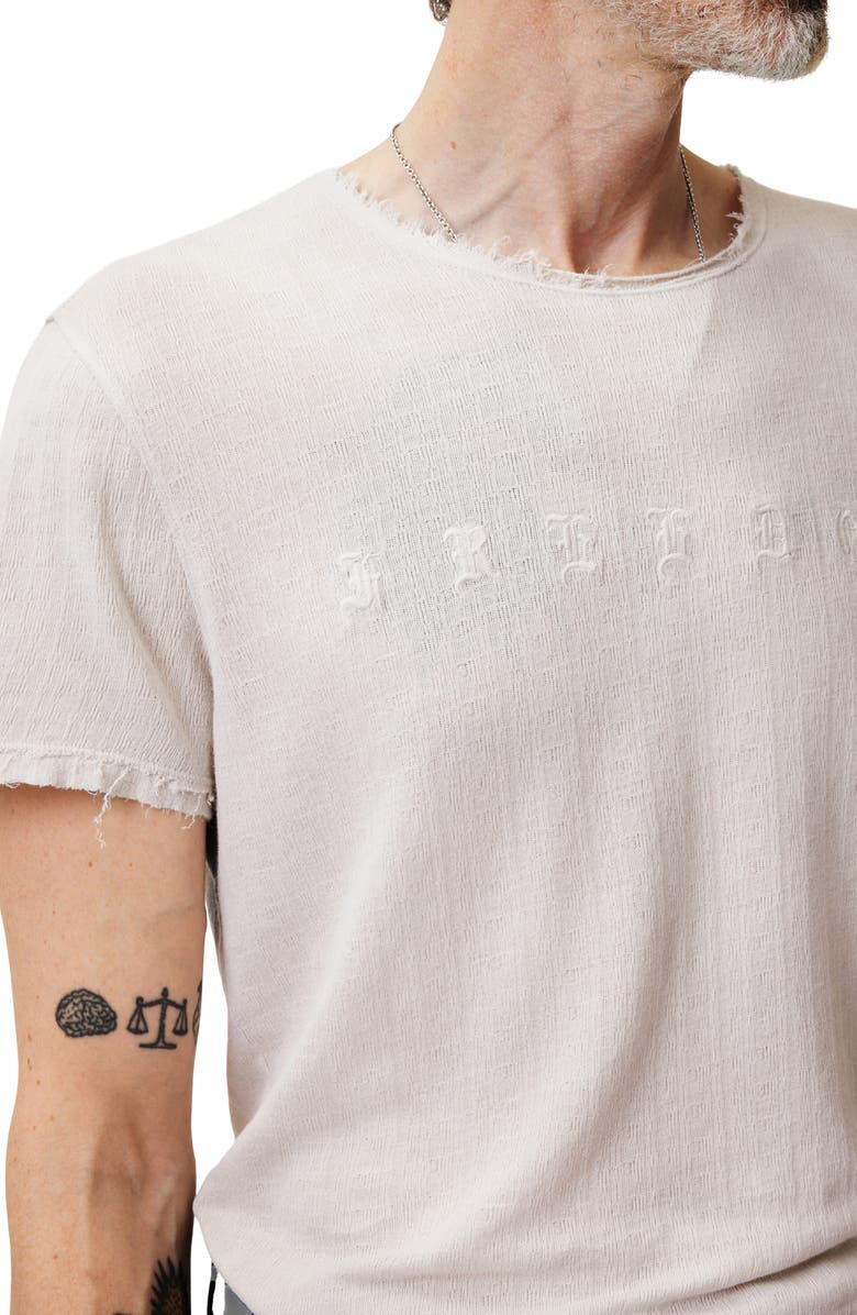 John Varvatos Freedom Raw Edge T-Shirt, Alternate, color, Salt
