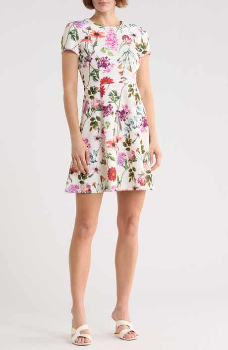 Eliza J Floral Fit & Flare Dress