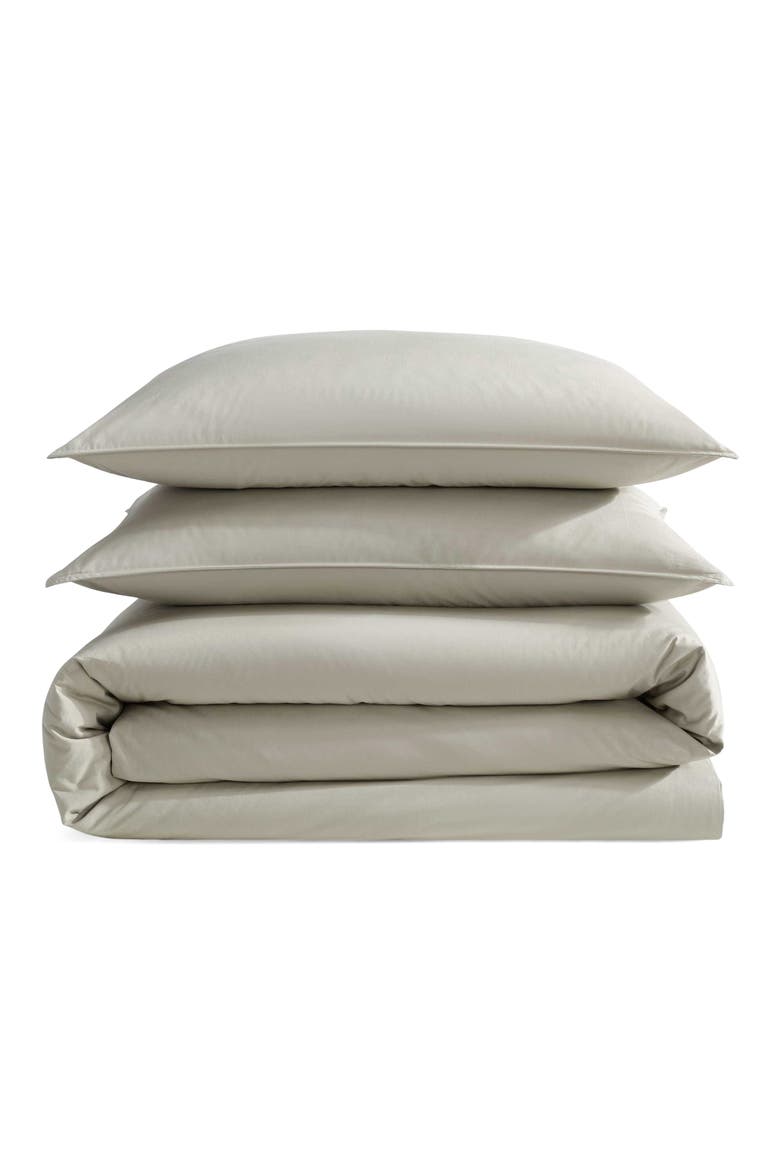 Washed Percale Comforter & Sham Set, Main, color, ABSINTHE GREEN