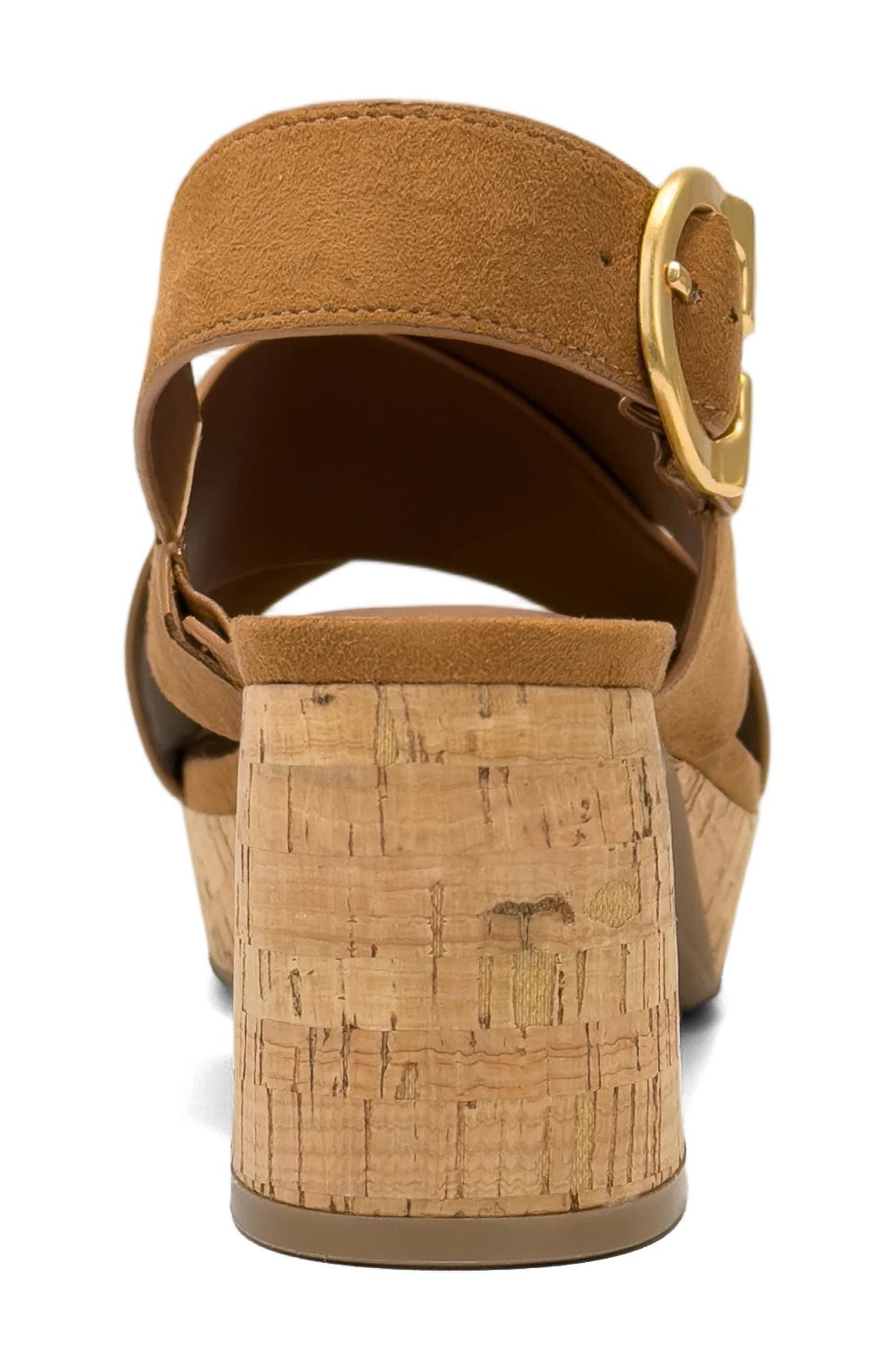 Pura Platform Sandal, Alternate, color, TAN SUEDE CORK HEEL