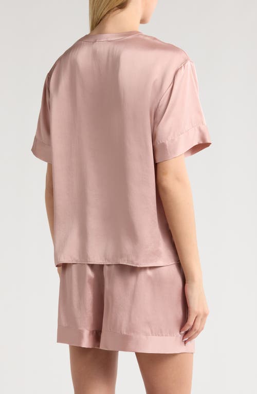 Nordstrom Sandwashed Silk Short Pajamas In Pink Puff