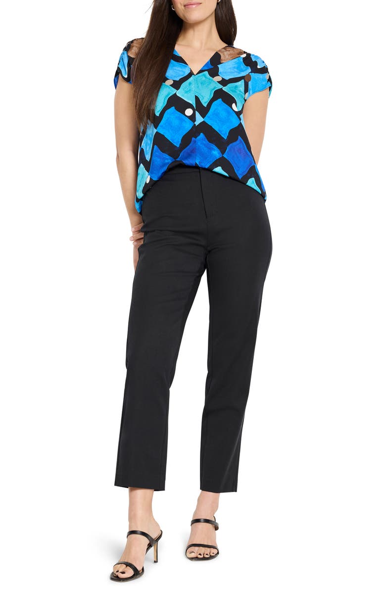 NIC+ZOE Sea Glass Print Top, Alternate, color, Blue Multi