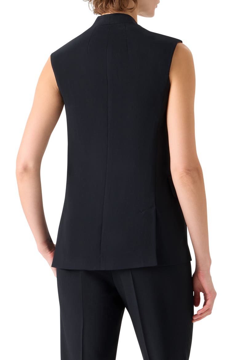 Martina Tailored Wool Blend Vest, Alternate, color, BLACK