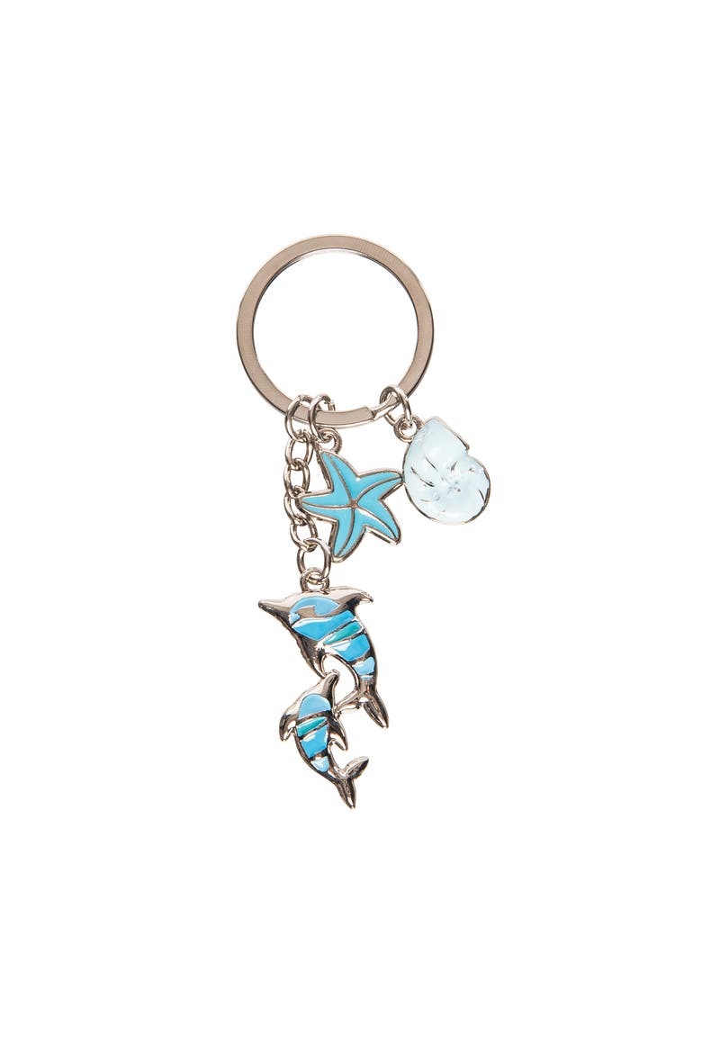 Dolphin Keychain, Main, color, Blue