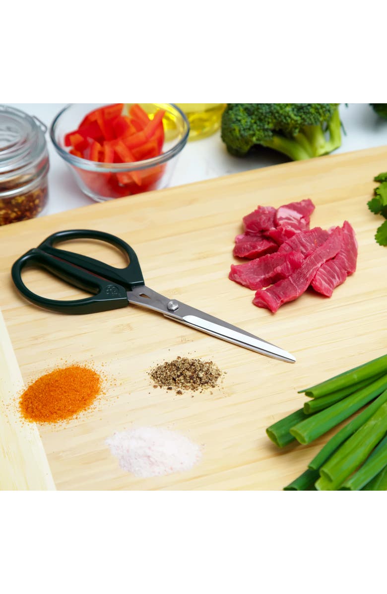 JOYCE CHEN Deluxe Unlimited Kitchen Scissors, 8", Alternate, color, Dark Olive