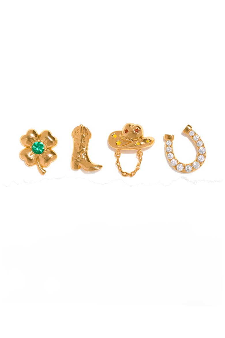 Western Charm Set of 4 Stud Earrings, Main, color, GOLD