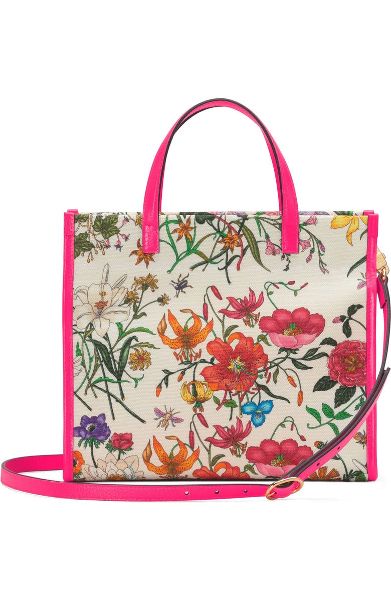 Gucci Small Flora Canvas Tote, Alternate, color,