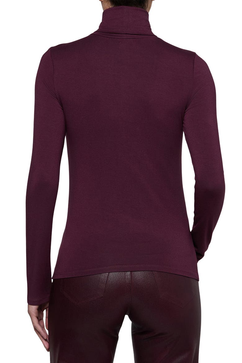 Lani Turtleneck Top, Alternate, color, DEEP SANGRIA