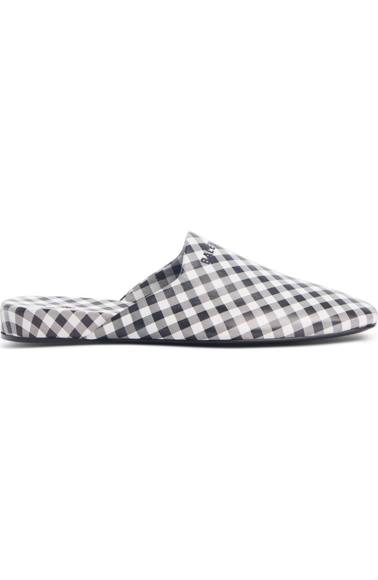 Balenciaga Cosy Gingham Print Square Toe Mule, Alternate, color,
