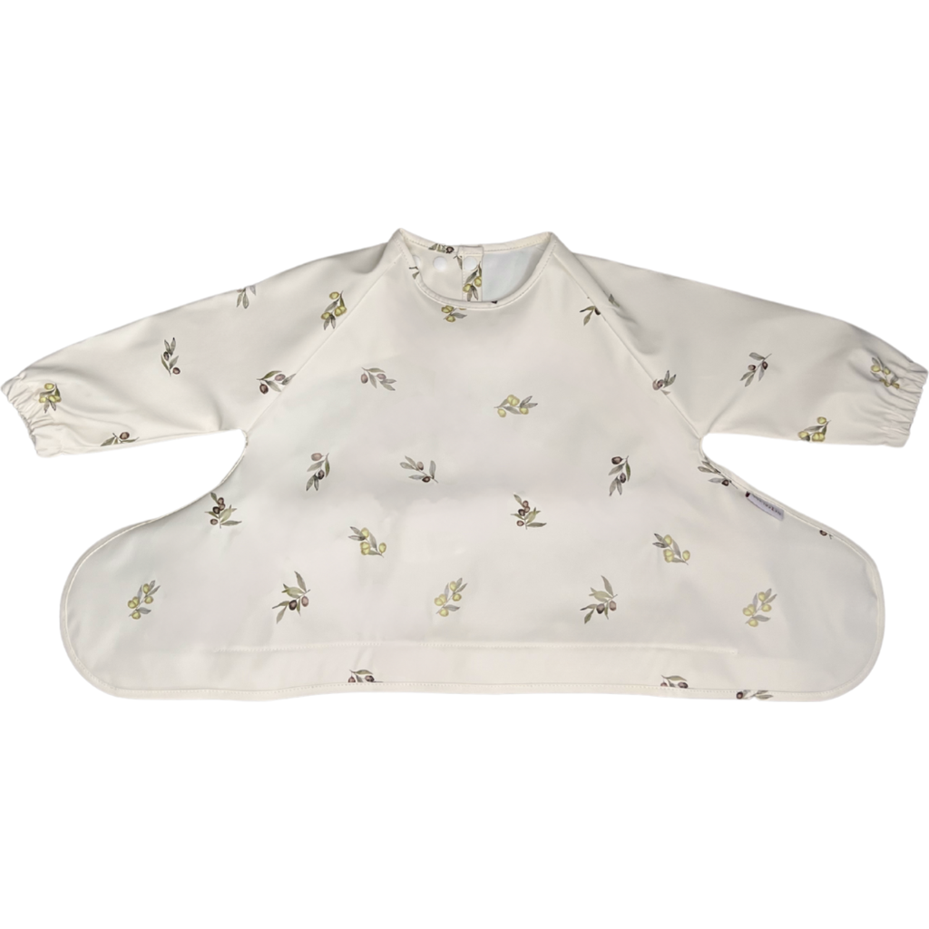 Neferland Nefertie Coverall 2.0 Longsleeve Bib In Zaytoun Olives 6-24 Months